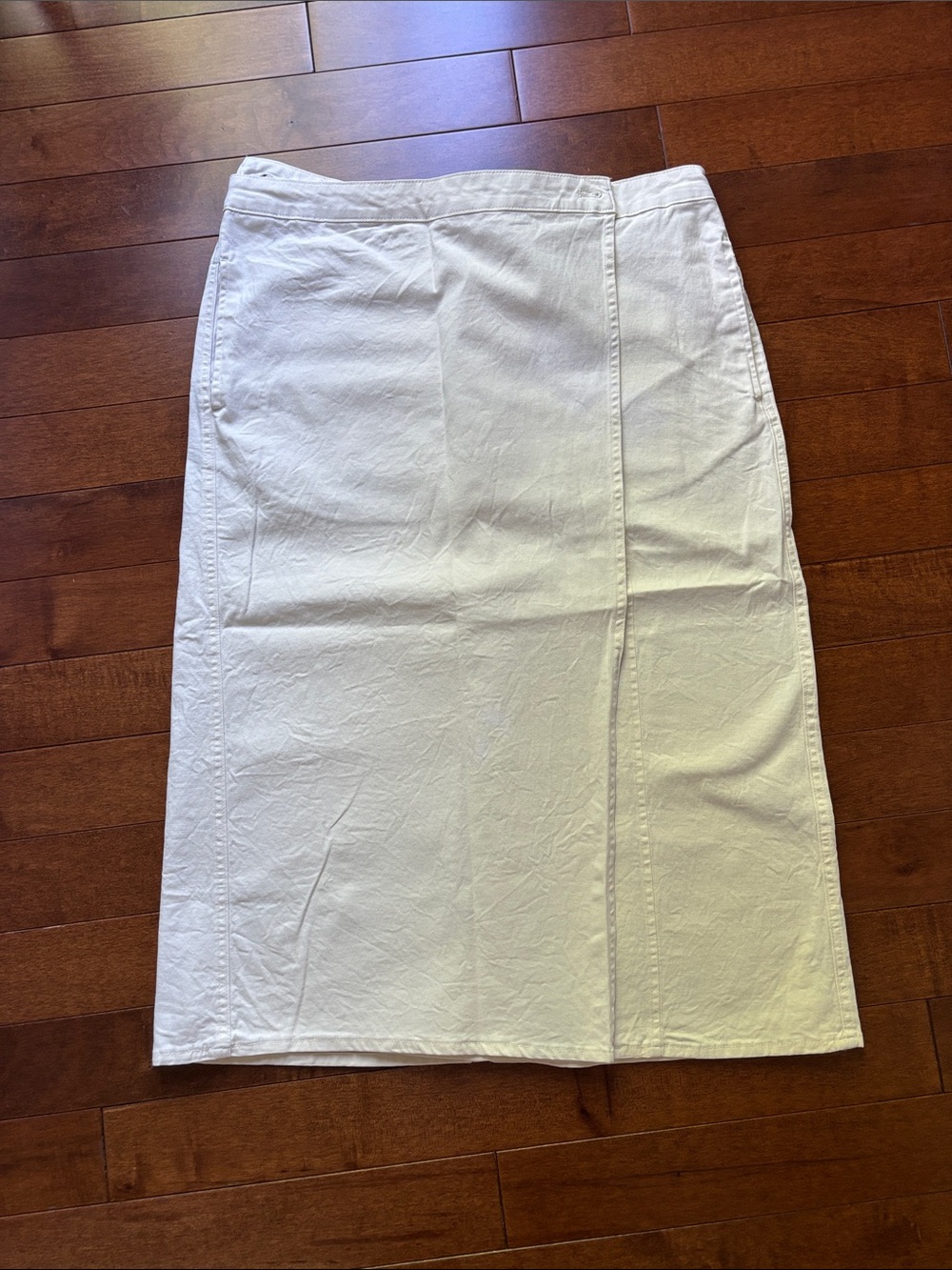 Universal Thread Women Cream Wrap Midi Skirt, Size 14